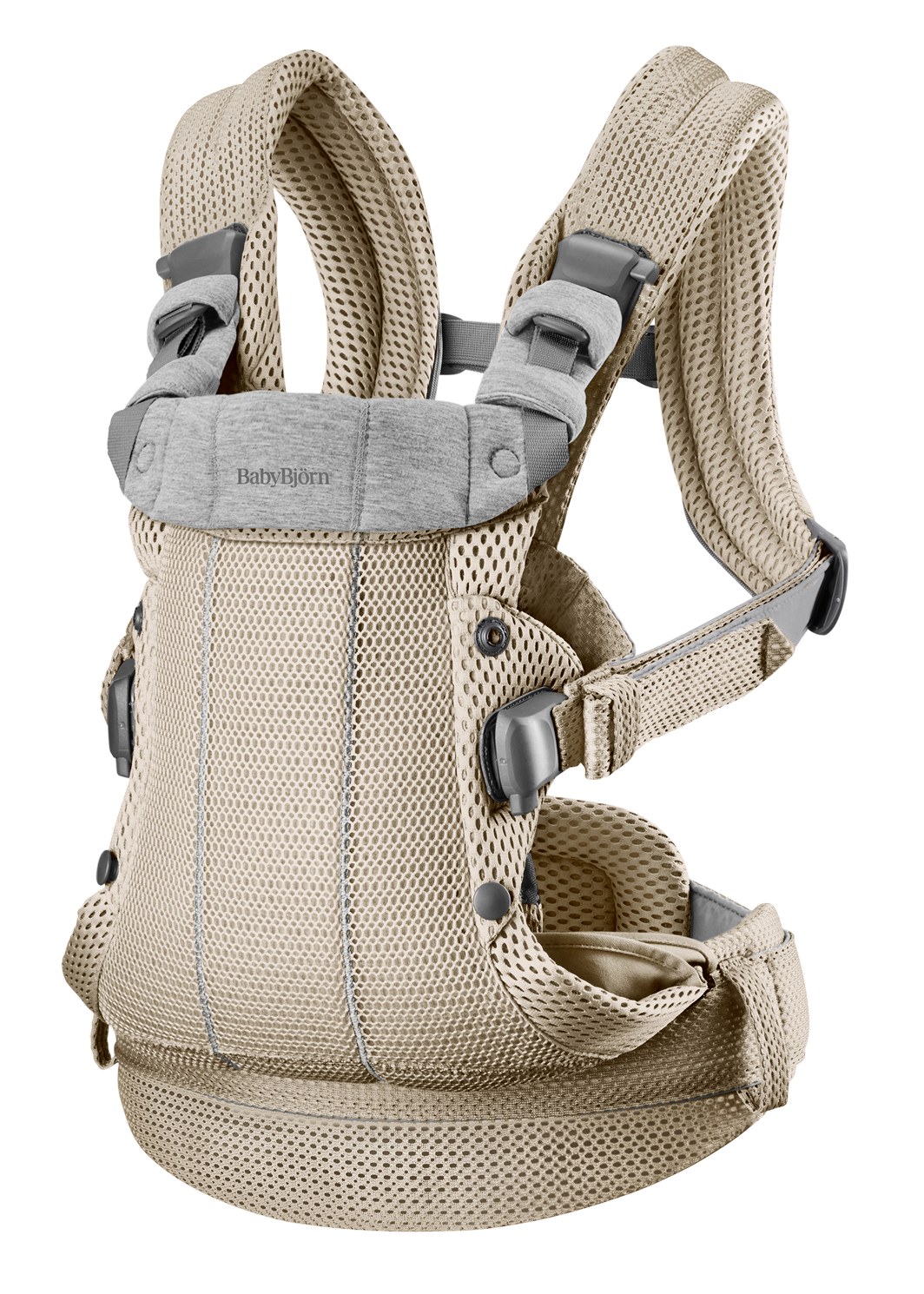 BabyBjörn Babytrage Harmony 3D-Mesh Grau beige