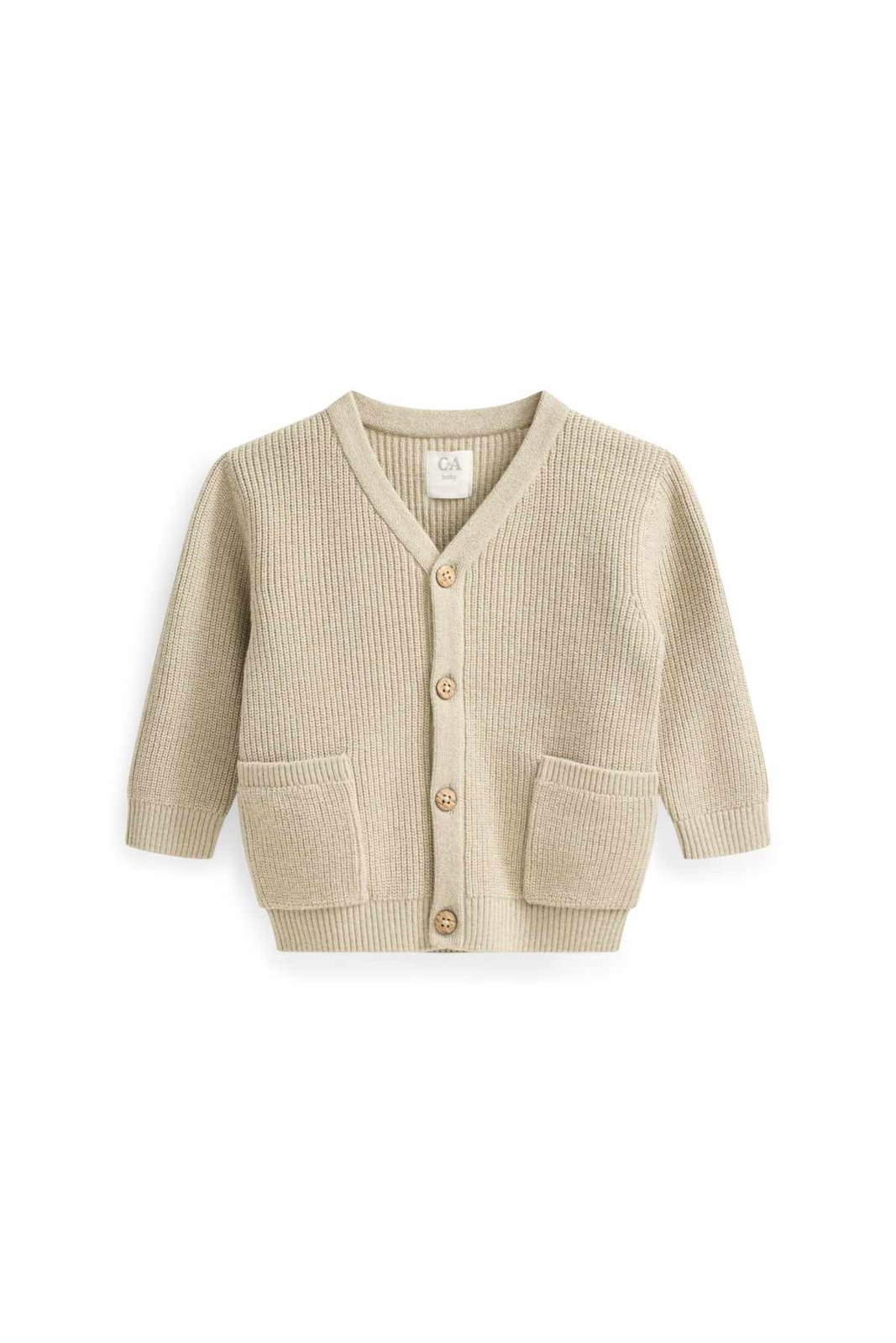 C&A knit cardigan with pockets, beige