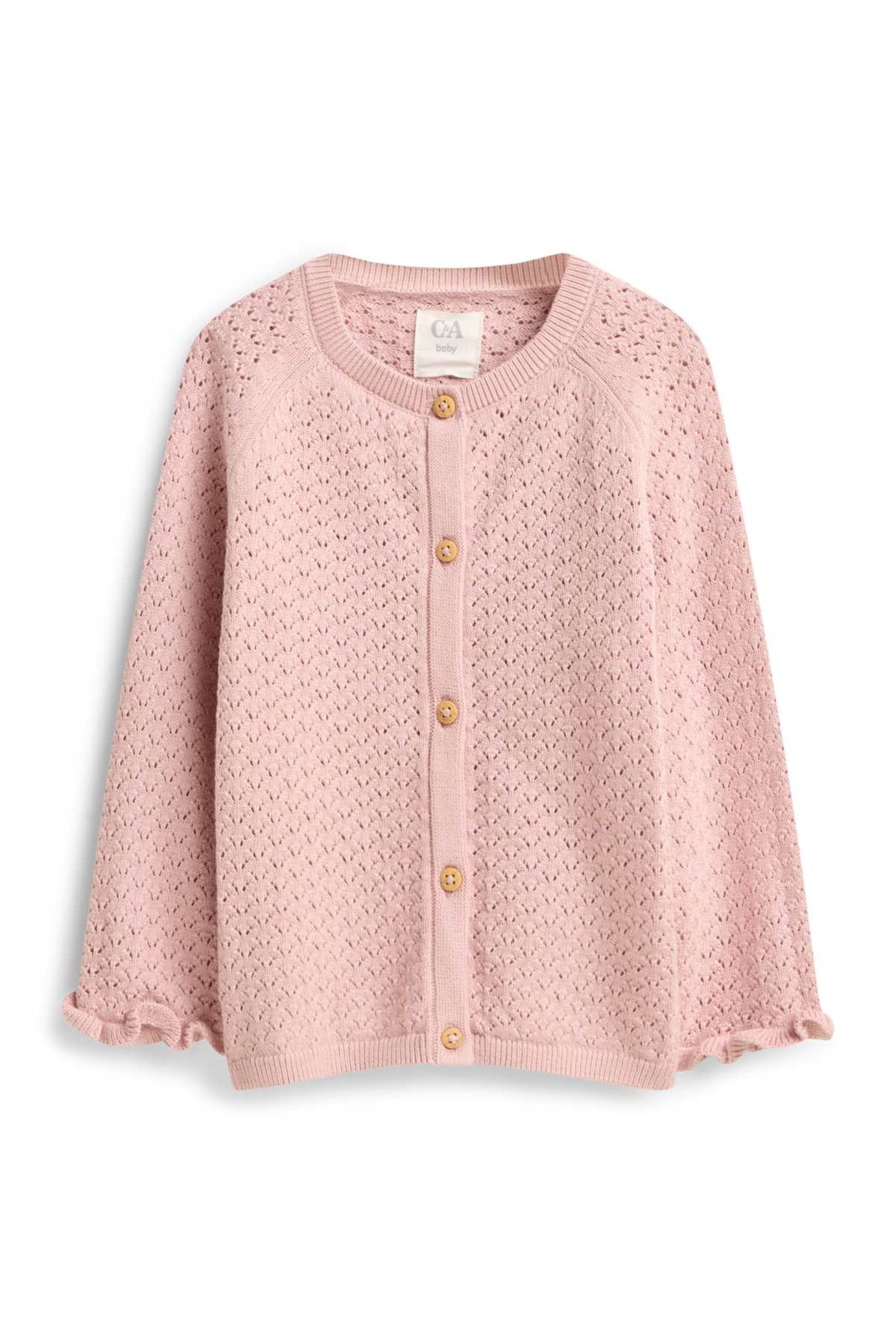 C&A textured knit cardigan, pink
