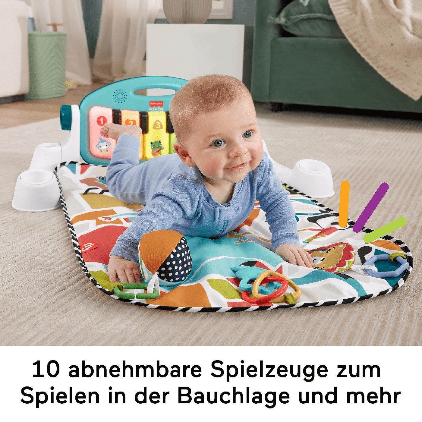 Fisher-Price Contrast Kick & Play Piano HWY52
