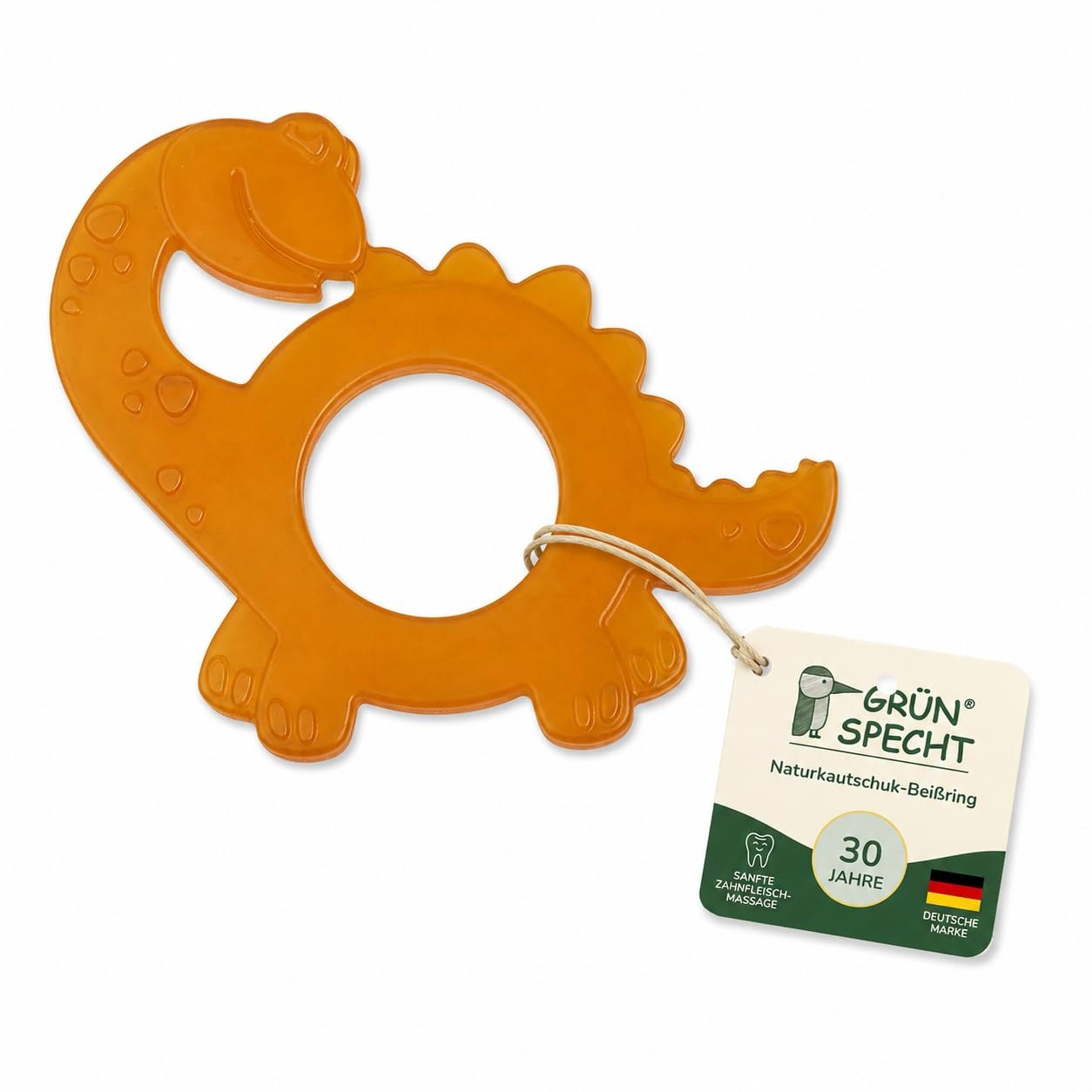 Grünspecht natural rubber dino teether