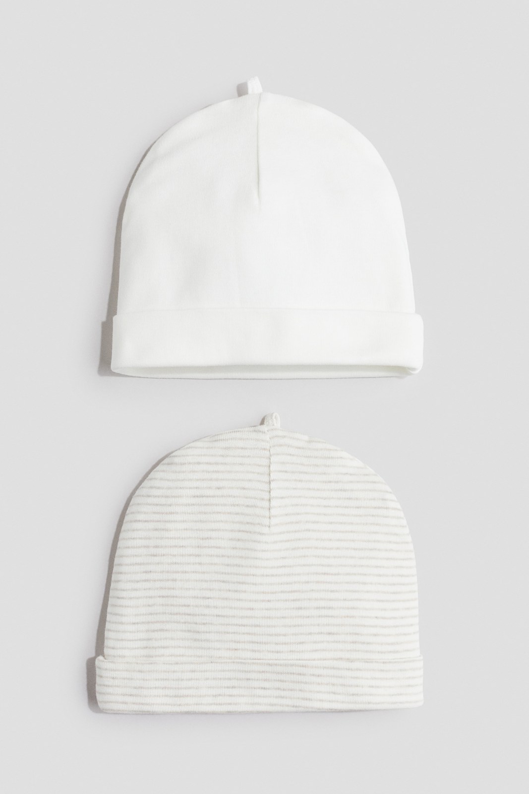 H&M cotton beanies, 2-pack
