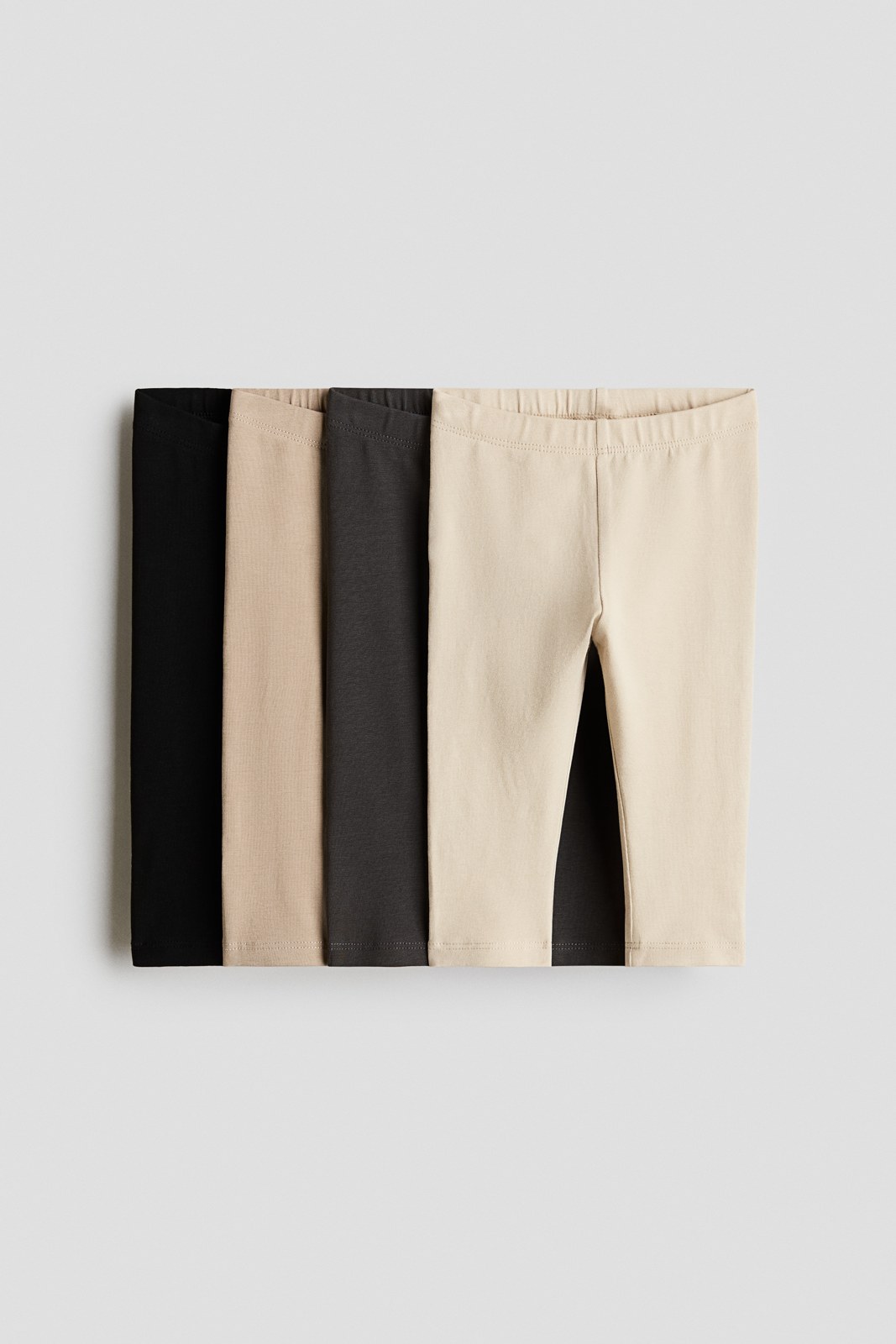 H&M cotton jersey leggings, 4-pack