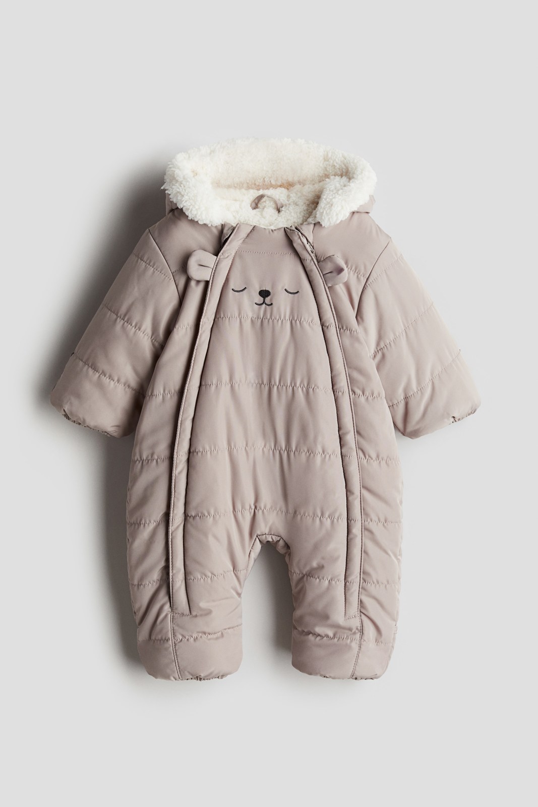 H&M Wattierter Overall (padded all-in-one), Greige