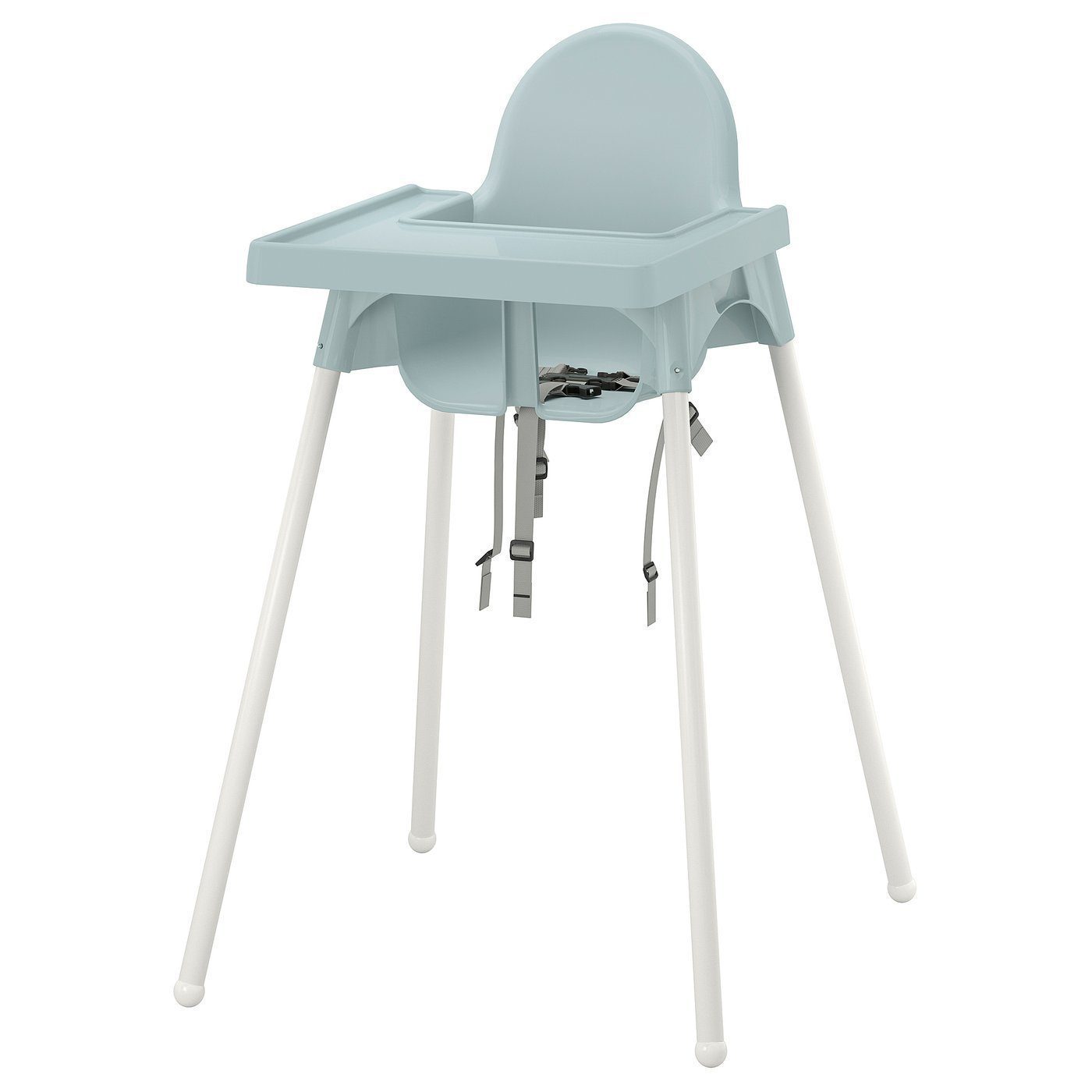 Chaise haute, vers six mois