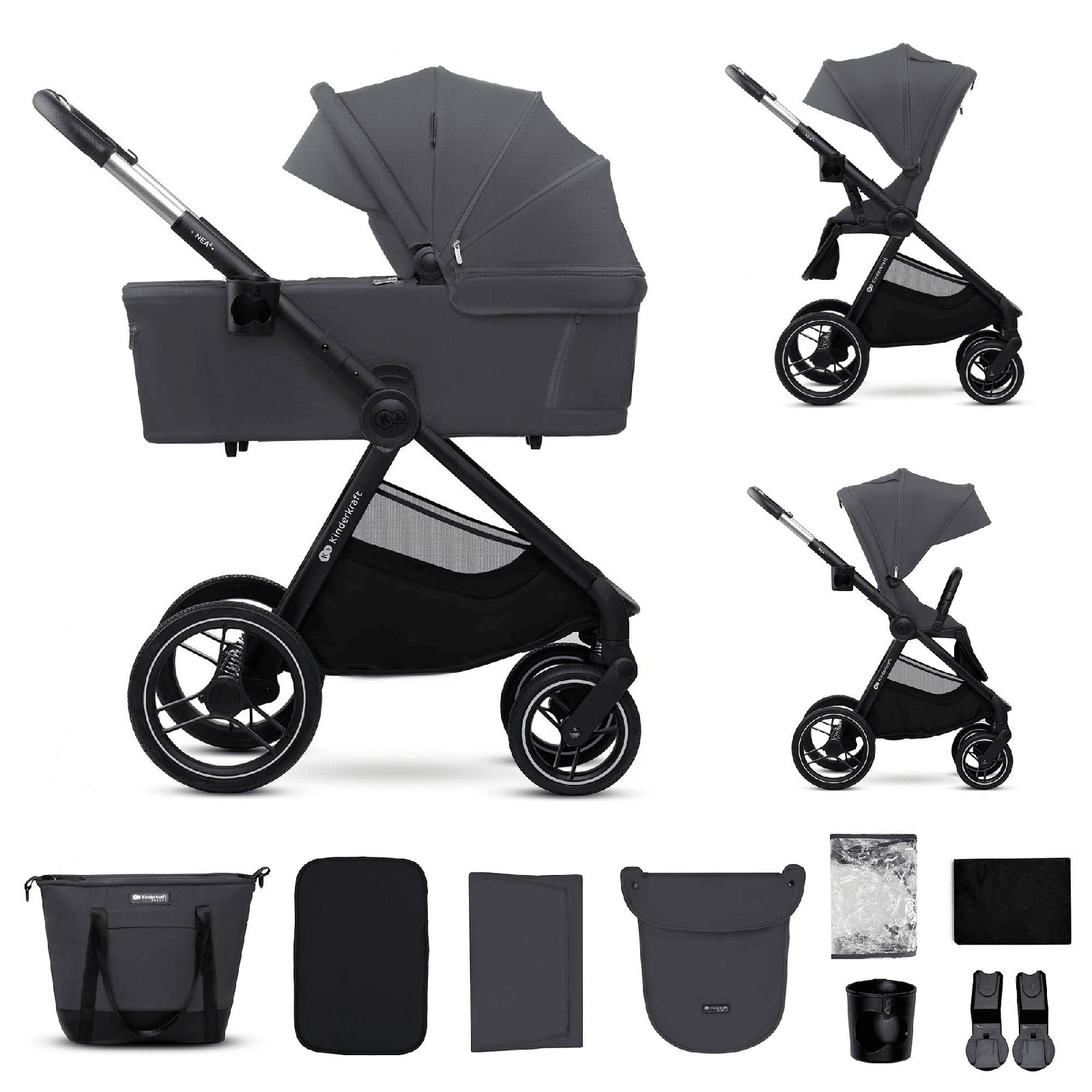 Kinderkraft NEA 2.0 2-in-1 (Deep Grey)