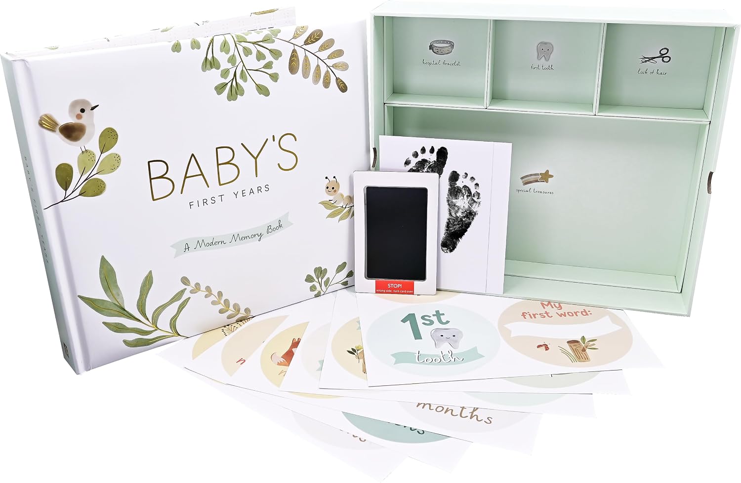 Peter Pauper Press Baby's First Years: A Modern Memory Book with Keepsake Box
