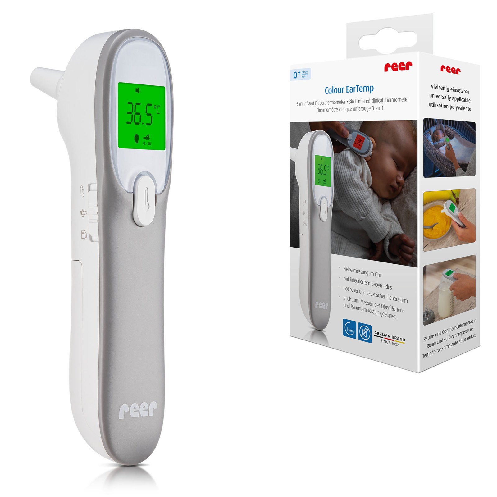 reer Colour EarTemp 3in1 Infrarot-Fieberthermometer