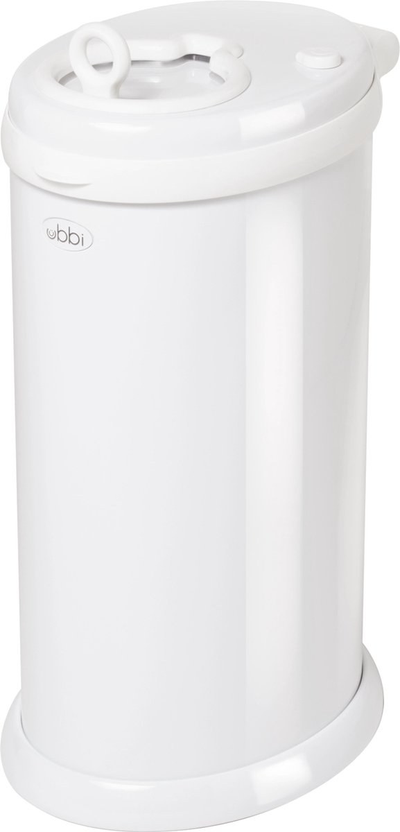 Ubbi steel nappy pail, white
